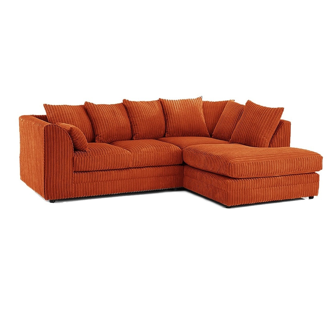 Hannah Jumbo Cord Scatter Back 4 Seater Corner Sofa