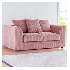 Hannah Jumbo Cord Scatter Back 2 Seater Sofa Pink