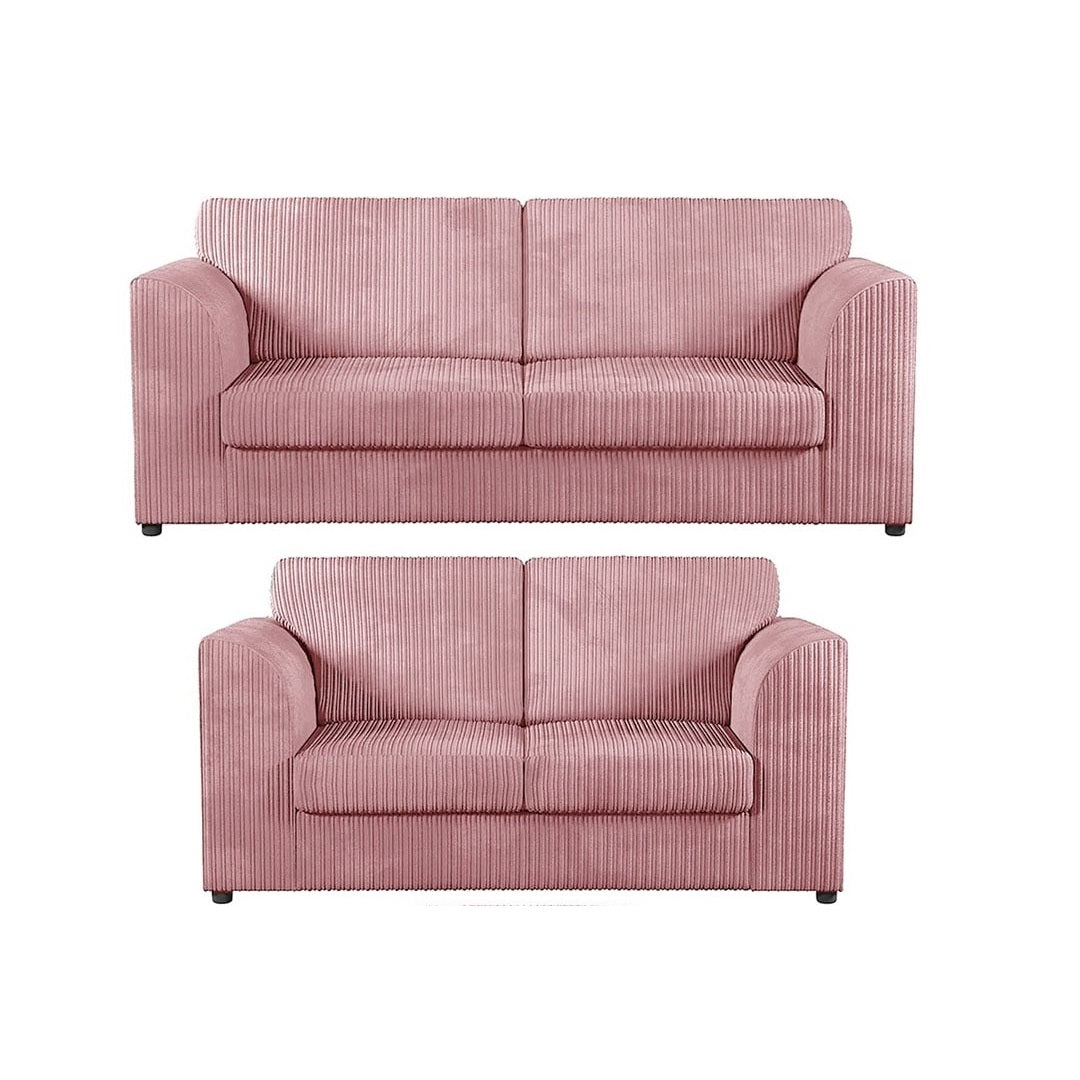 Hannah Jumbo Cord Full Back 3+2 Seater Sofa Set