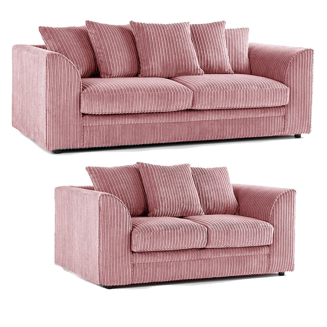 Hannah Jumbo Cord Scatter Back 3+2 Seater Sofa Suite Set