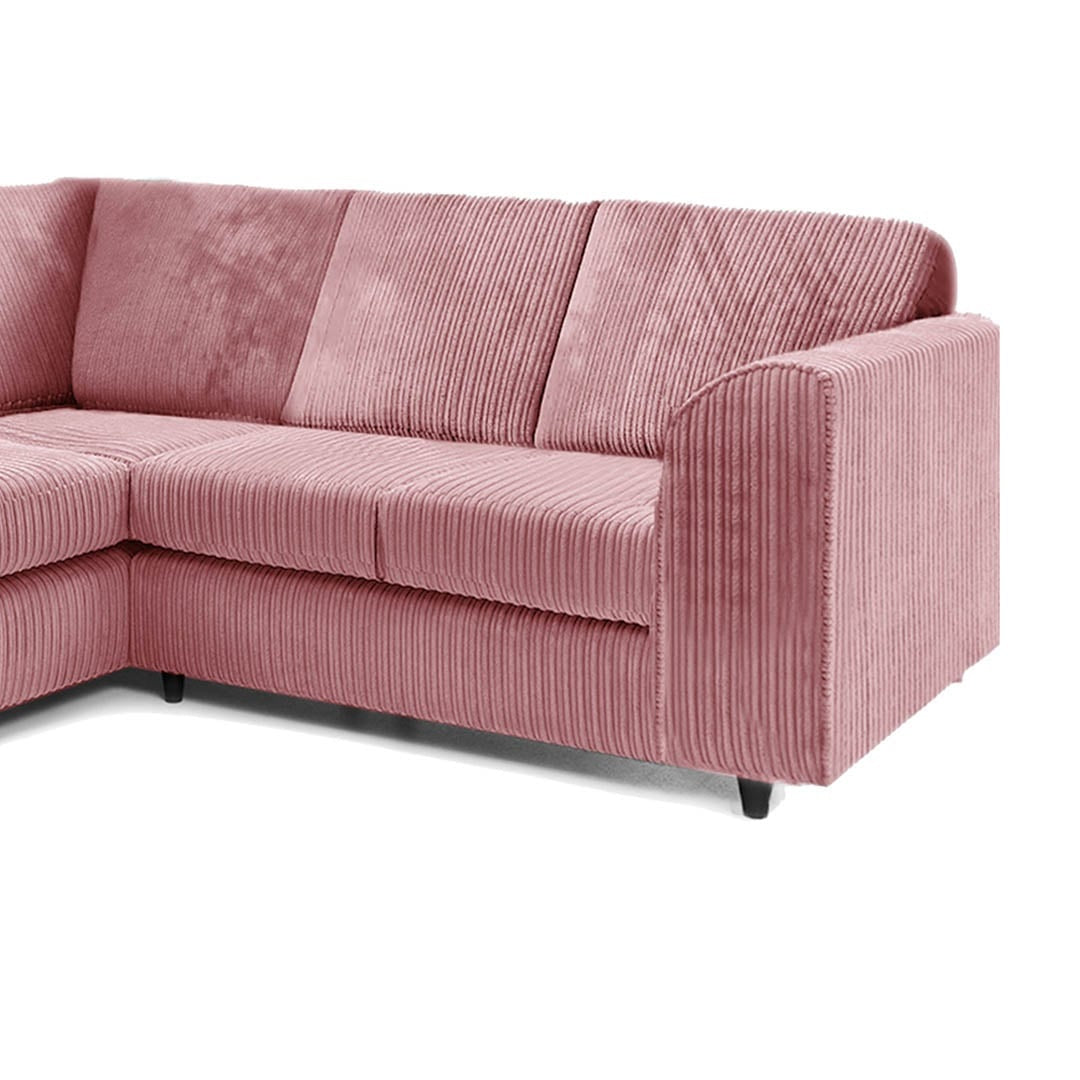 Hannah Jumbo Cord Full Back 2c2 Corner Sofa Pink
