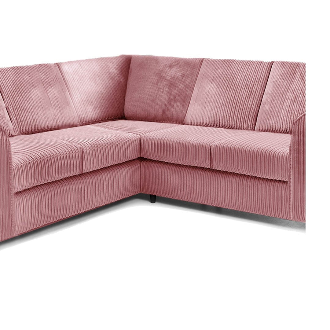 Hannah Jumbo Cord Full Back 2c2 Corner Sofa Pink