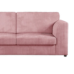 Hannah Jumbo Cord Full Back 4 Seater Left Hand Facing Corner Pink