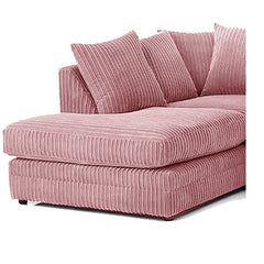 Hannah Jumbo Cord Scatter Back 4 Seater Left Hand Facing Corner Sofa Pink