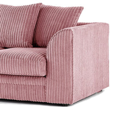 Hannah Jumbo Cord Scatter Back 4 Seater Left Hand Facing Corner Sofa Pink