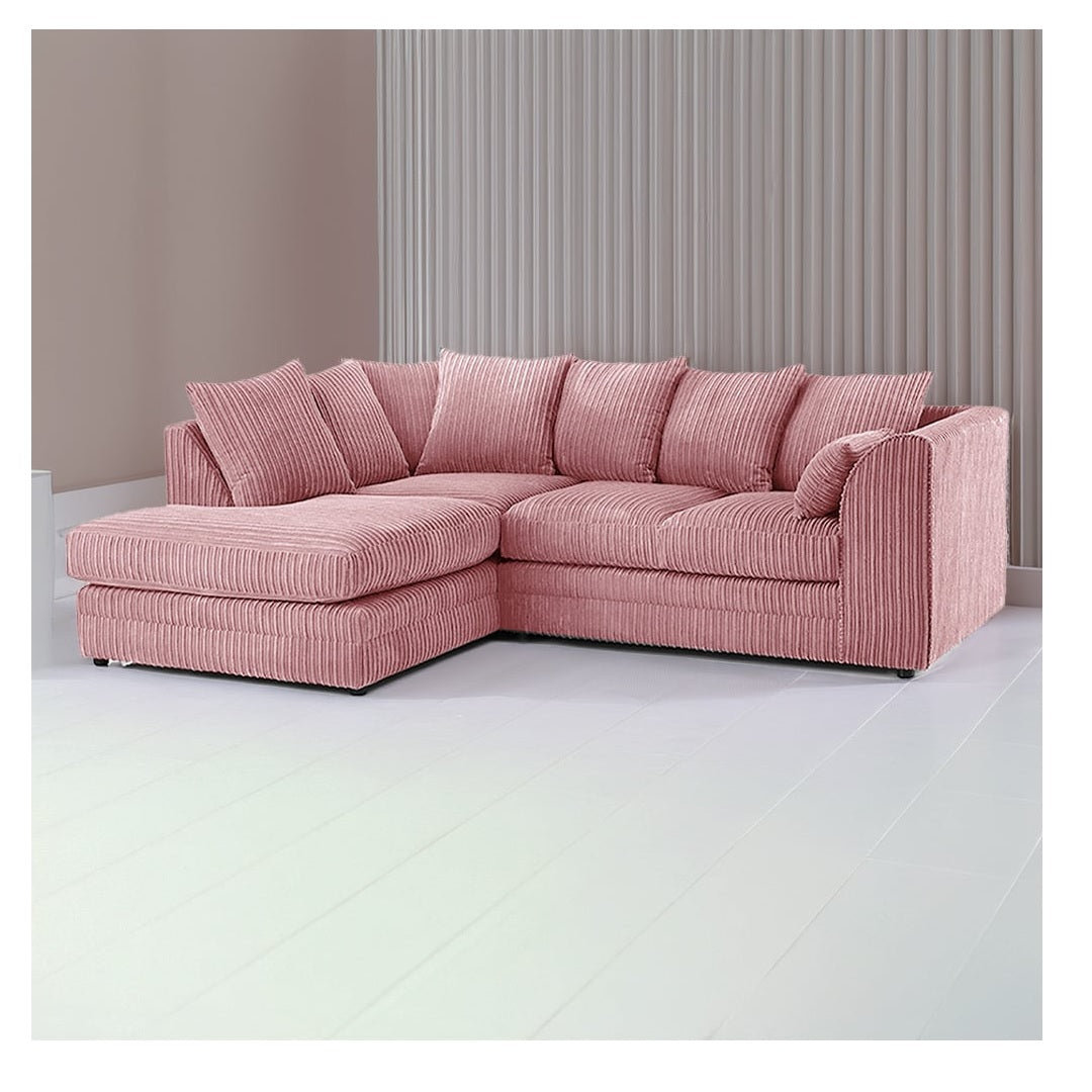 Hannah Jumbo Cord Scatter Back 4 Seater Corner Sofa