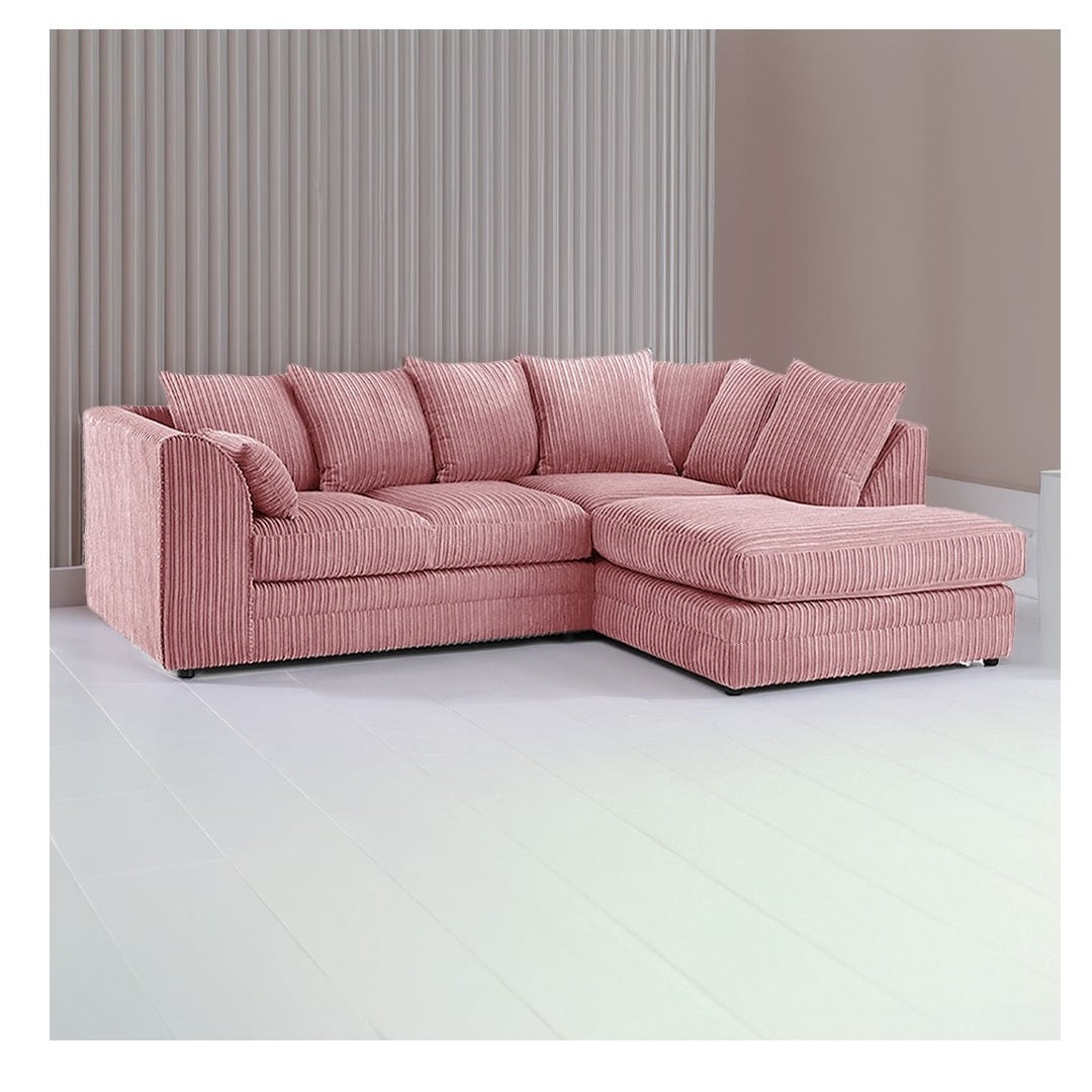 Hannah Jumbo Cord Scatter Back 4 Seater Corner Sofa