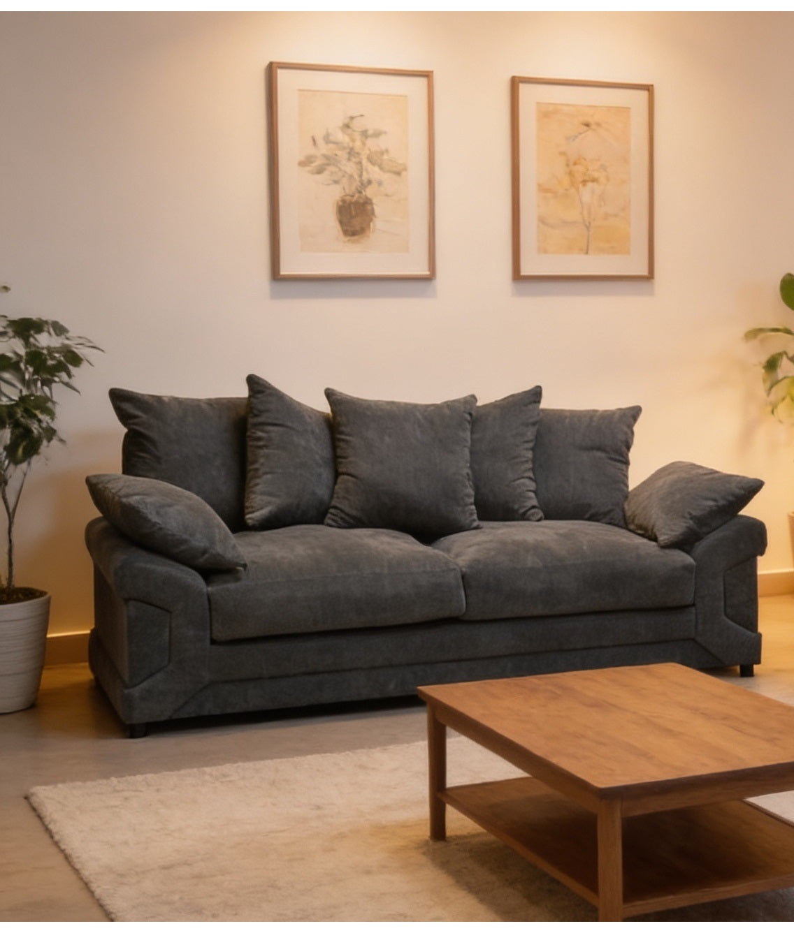 Rio Fernando 3Seater & 2 Seater Sofa Set Grey