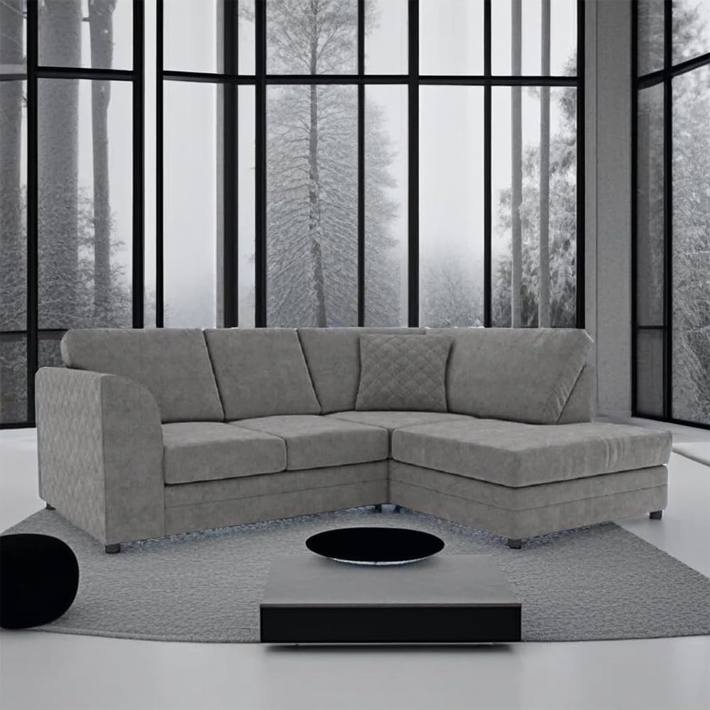 Hilton Full Back Right Hand Facing Corner Sofa Grey
