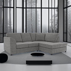 Hilton Full Back Right Hand Facing Corner Sofa Grey
