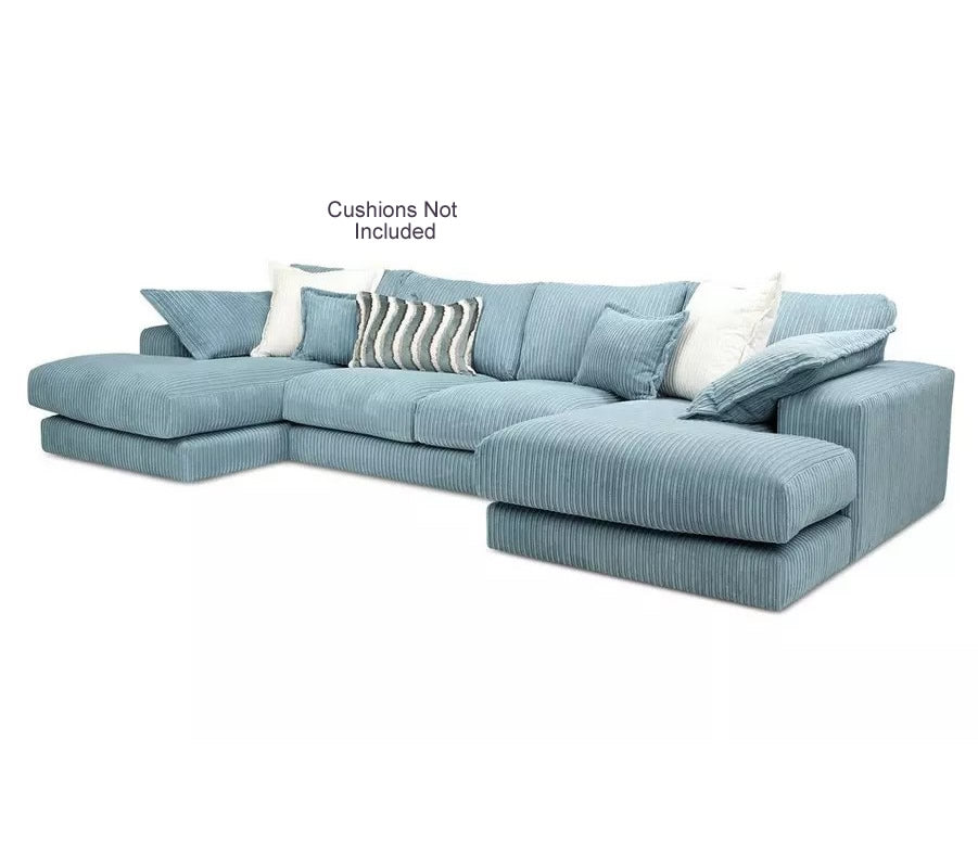 Rest Large Double Ended Chaise Sofa Jumbo Cord