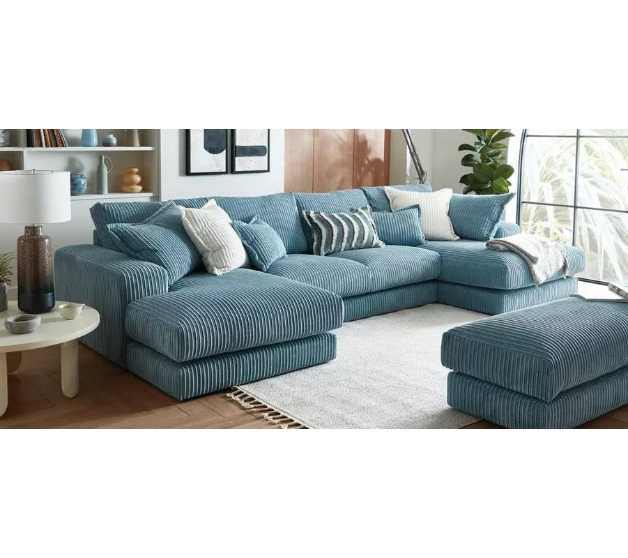 Rest Large Double Ended Chaise Sofa Jumbo Cord