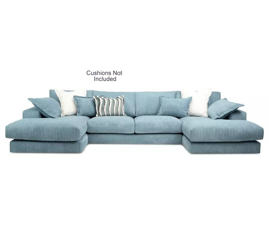 Rest Large Double Ended Chaise Sofa Jumbo Cord