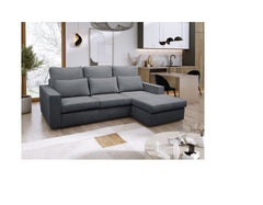 Soho Right Hand Facing Corner Sofa Luxe Chenille Fabric Grey