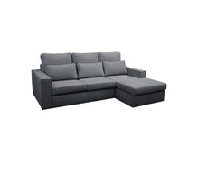 Soho Right Hand Facing Corner Sofa Luxe Chenille Fabric Grey