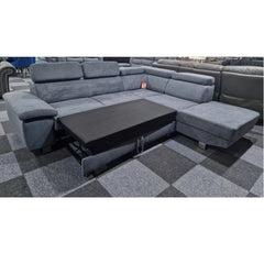 Luton Corner Sofa-bed With Storage Box Grey