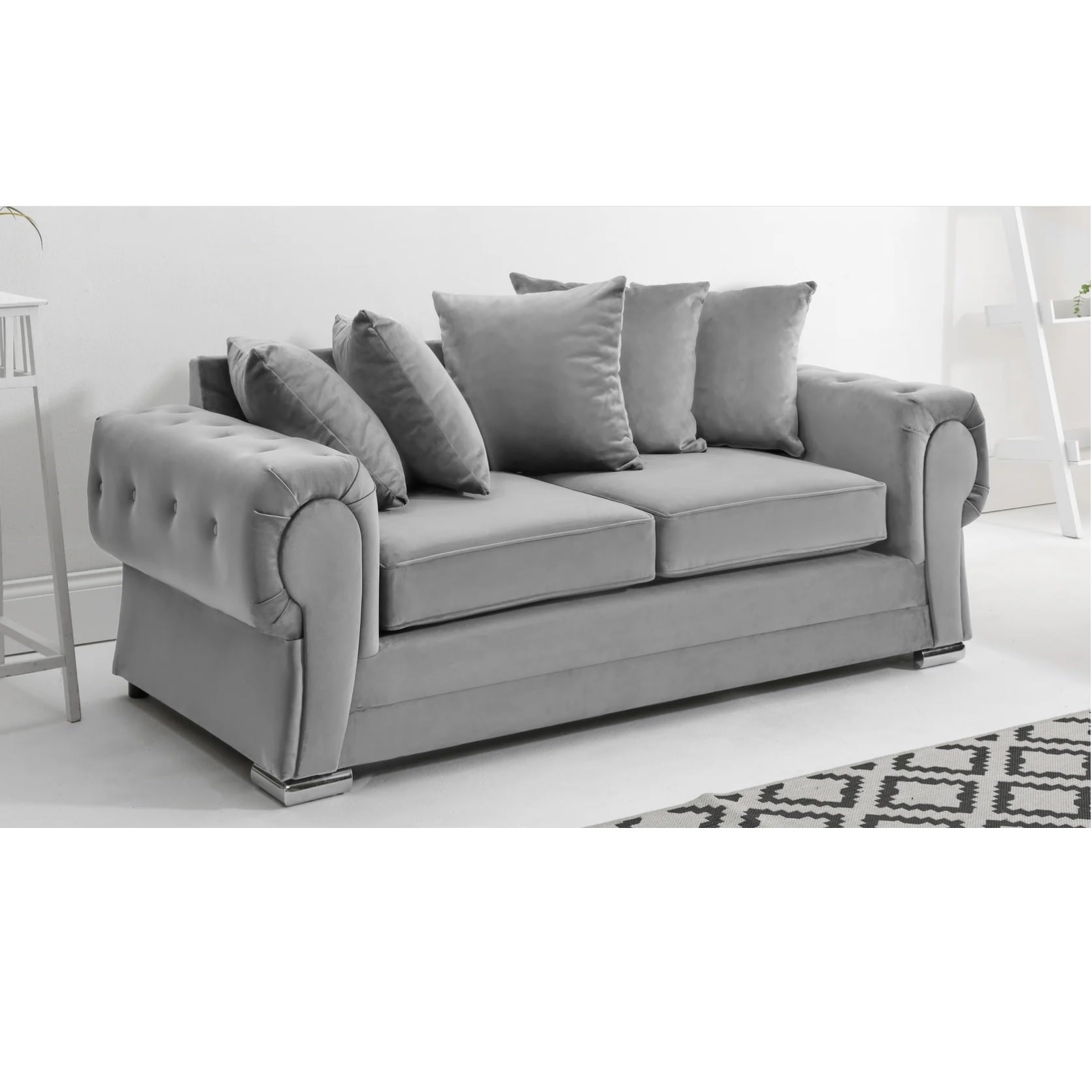 Verona Scatter Back Plush Velvet 3 Seater Sofa