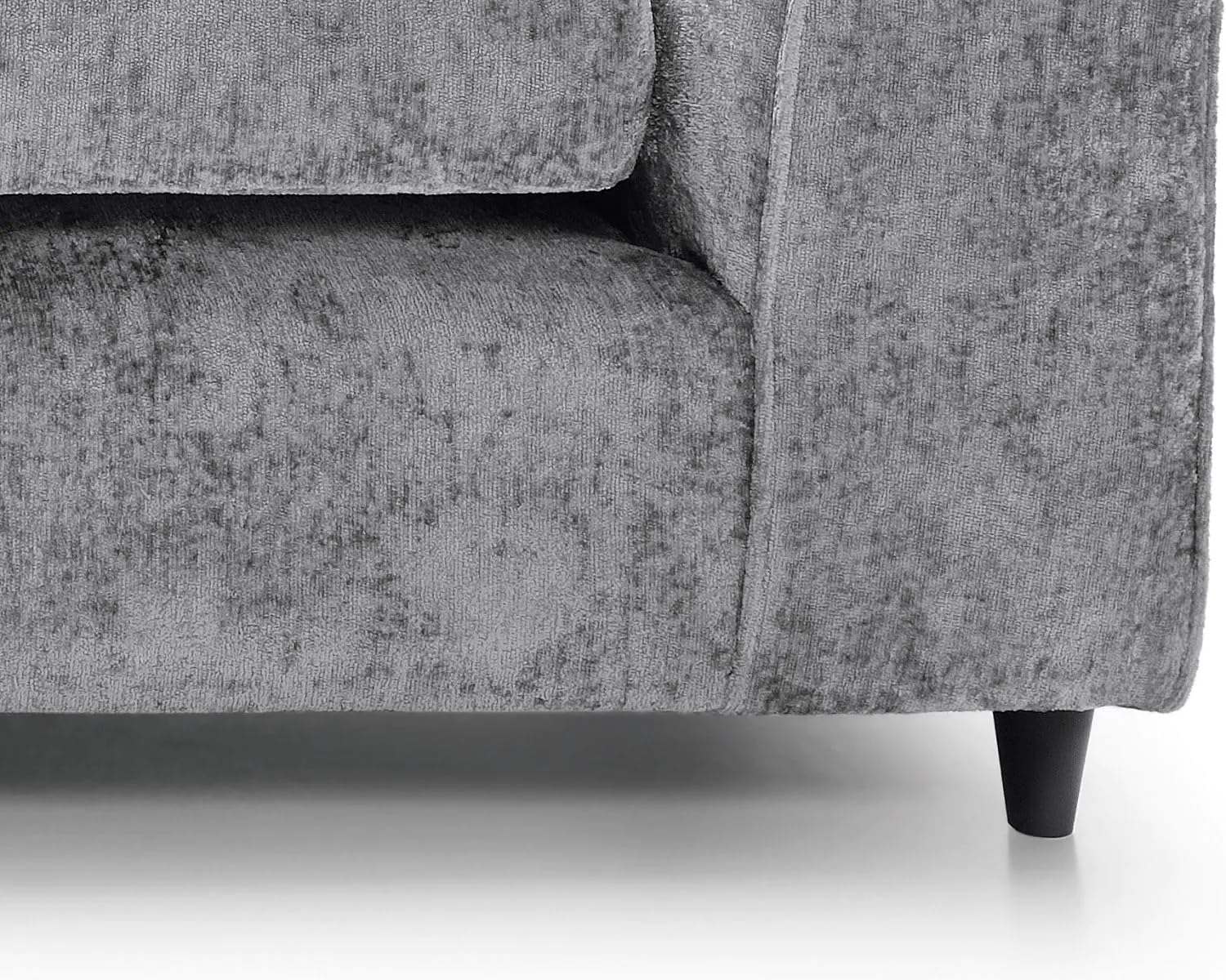 Celestial 4 Seater Scatter Back Chenille Fabric Sofa Silver