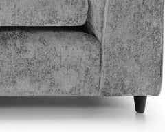 Celestial 4 Seater Scatter Back Chenille Fabric Sofa Silver