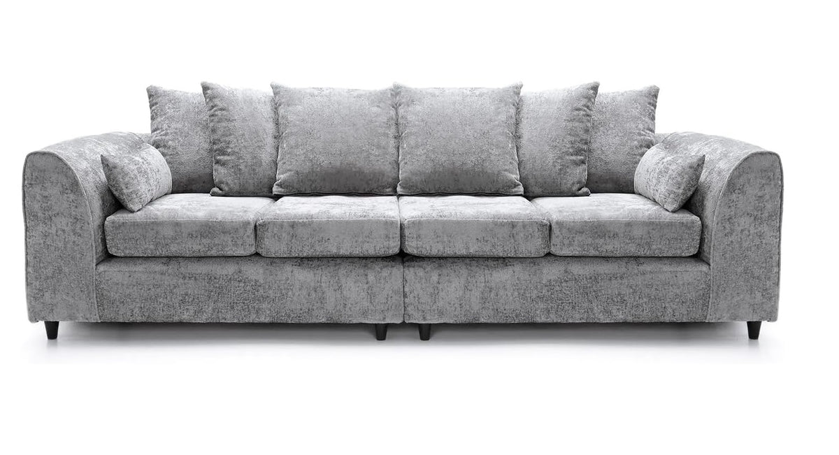 Celestial 4 Seater Scatter Back Chenille Fabric Sofa
