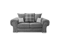 Verona Scatter Back 3+2 Seater Sofa Set Chenille Fabric Grey
