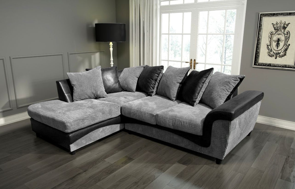PALERMO JUMBO CORD L Shape 4 Seater Corner Sofa