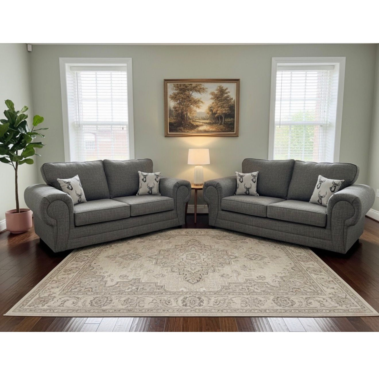 Wilcot 3 seater + 2seater Sofa Set Grey