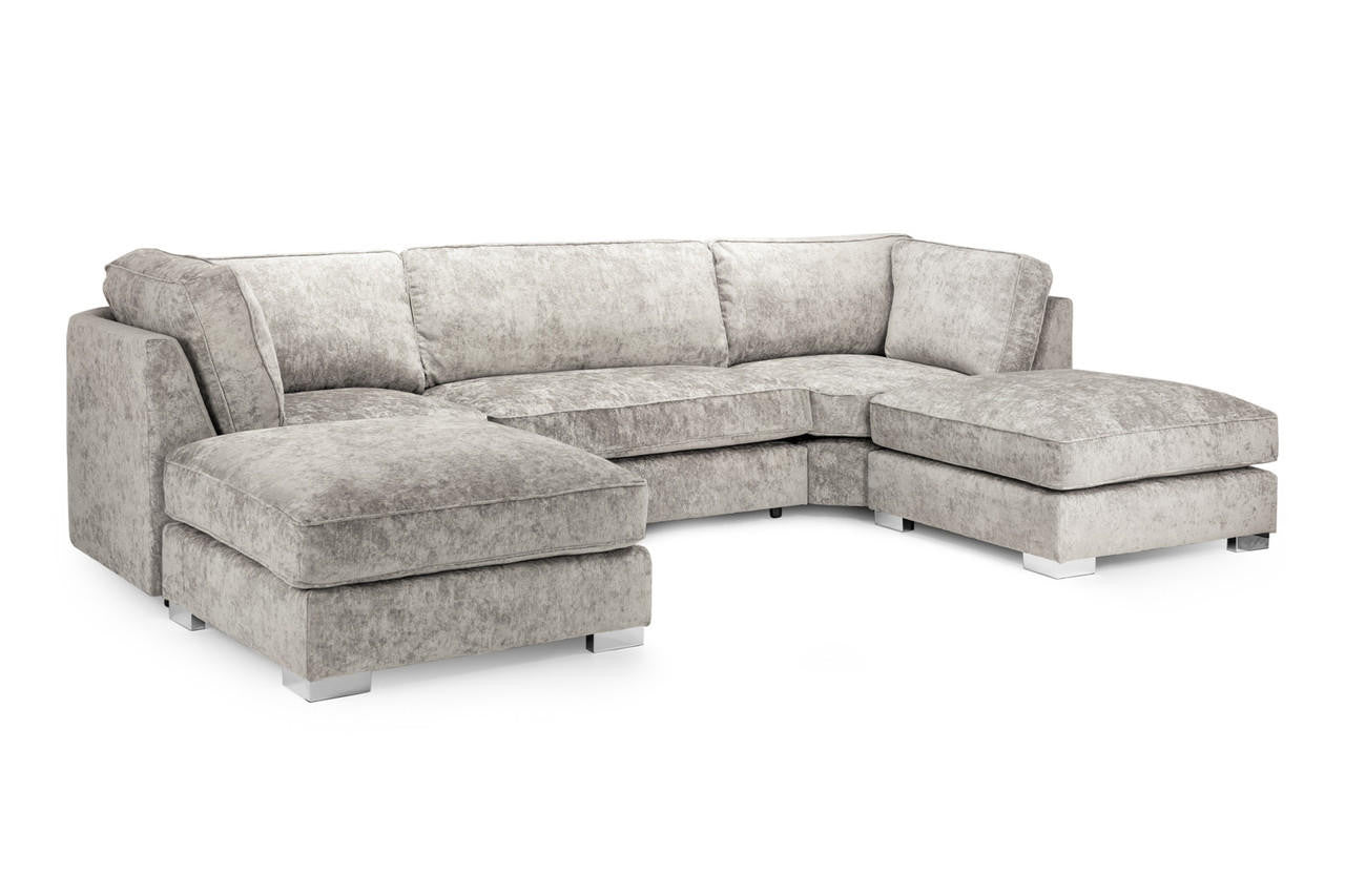 U-Shape High Back Corner Sofa Bishop Luxe Chenille