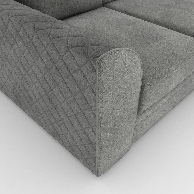 Hilton Full Back Left Hand Facing Corner Sofa Grey