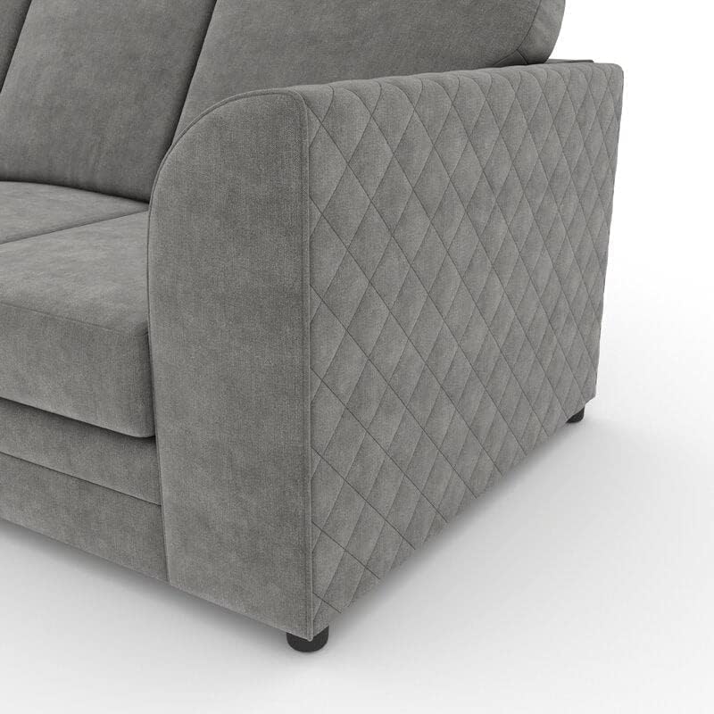 Hilton Full Back Left Hand Facing Corner Sofa Grey