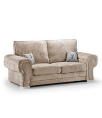 Chingford Full Back 3+2 Seater Sofa Set Chenille Fabric Beige