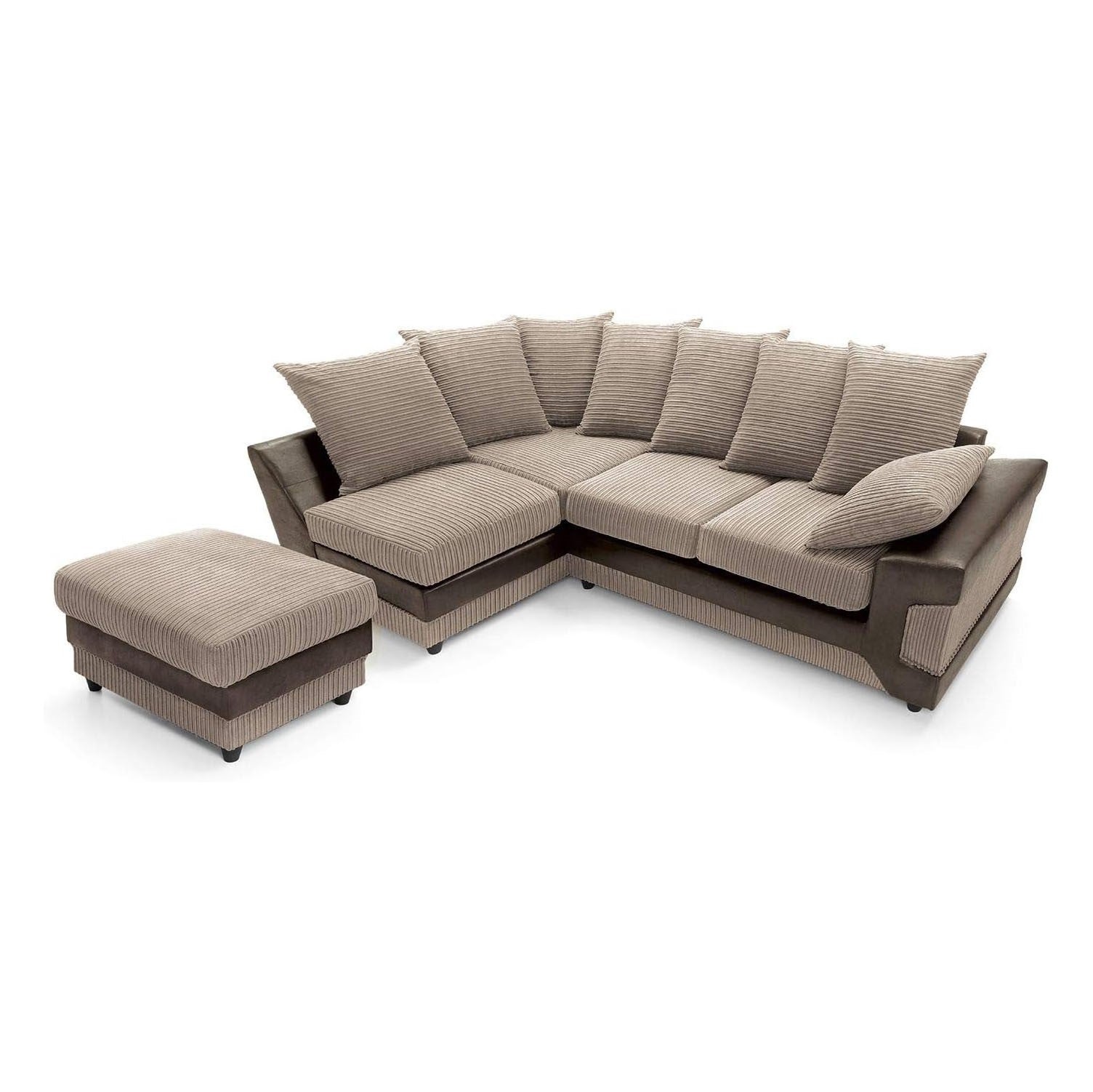 Dino Corner Sofa Brown & Coffee