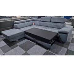 Luton Corner Sofa-bed With Storage Box Grey