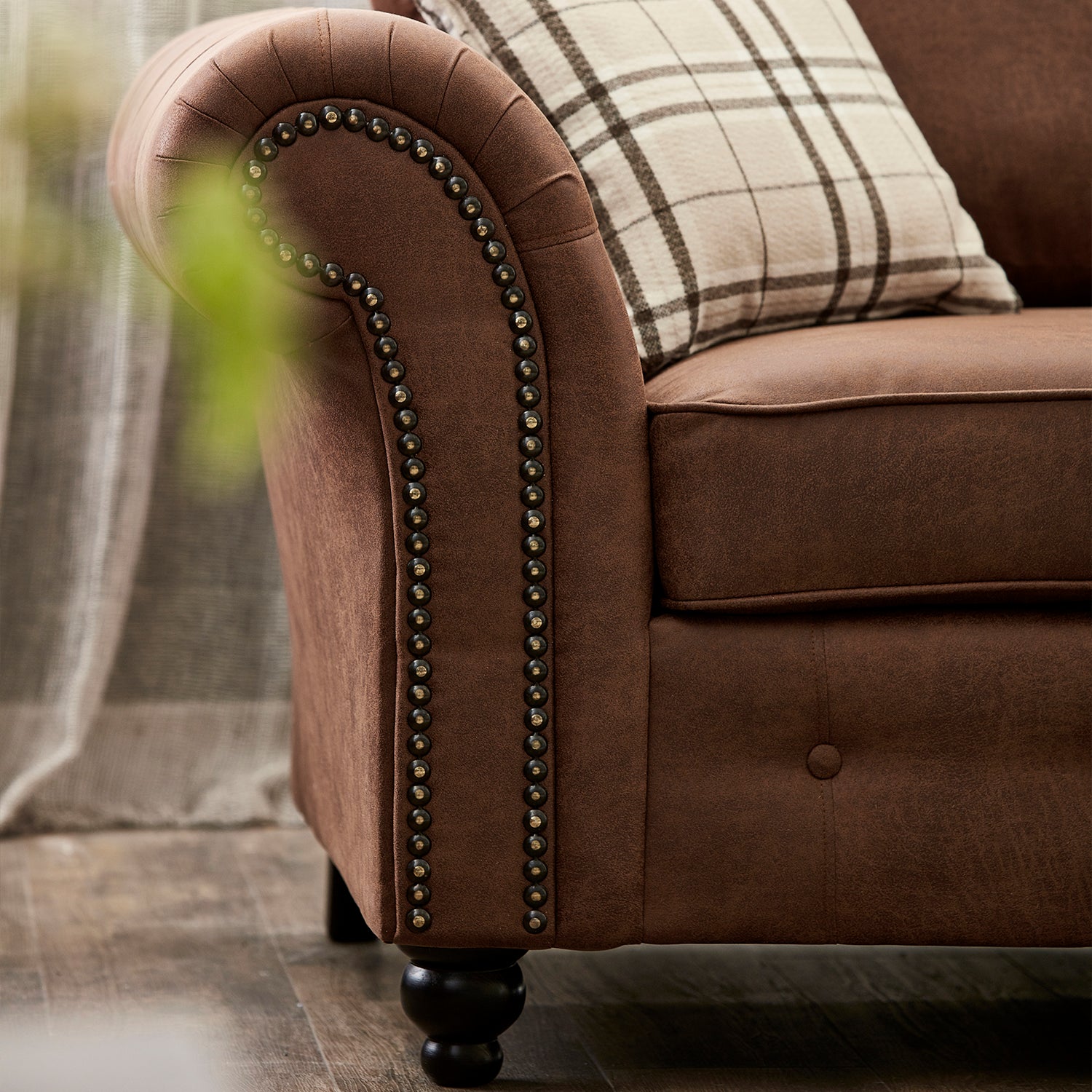 Oakland Suede Leather Corner Sofa