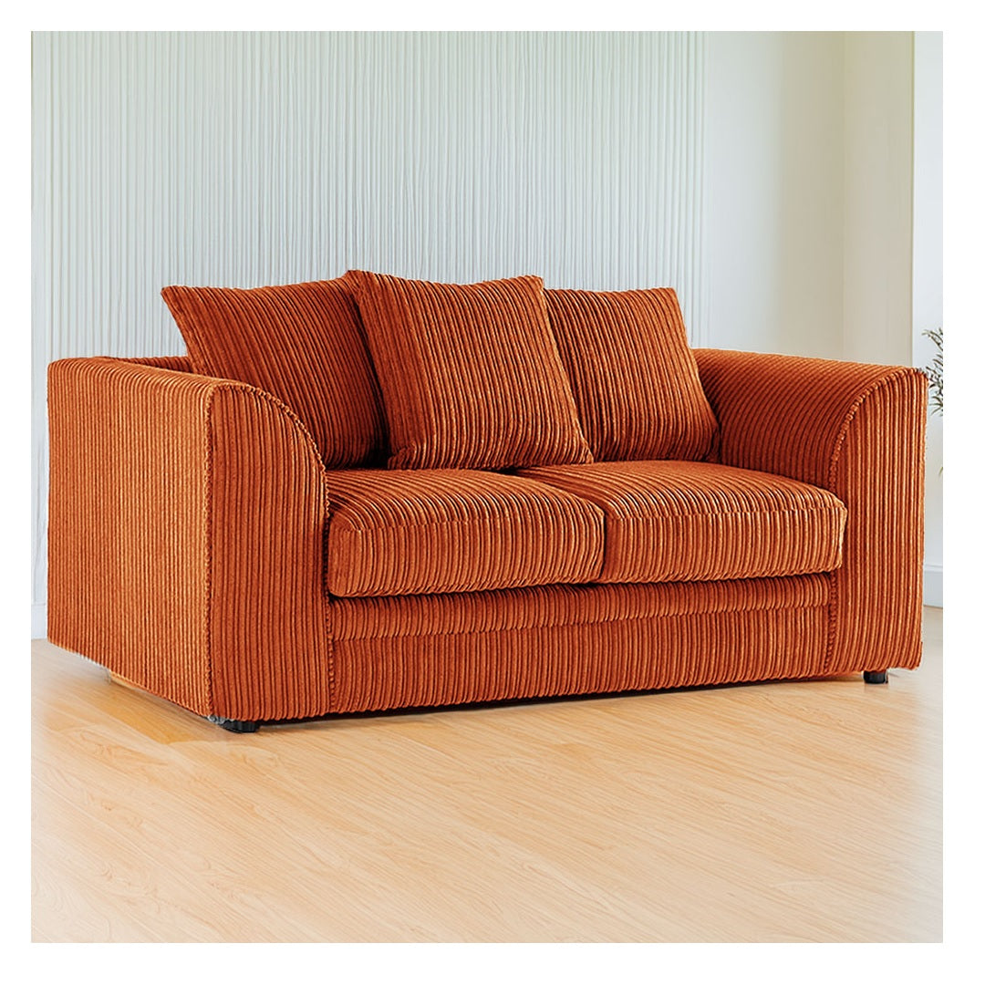 Hannah Jumbo Cord Scatter Back 3 Seater, 2Seater, 3+2 Seater Sofa Set, 3+3 Seater, 2+2Seater