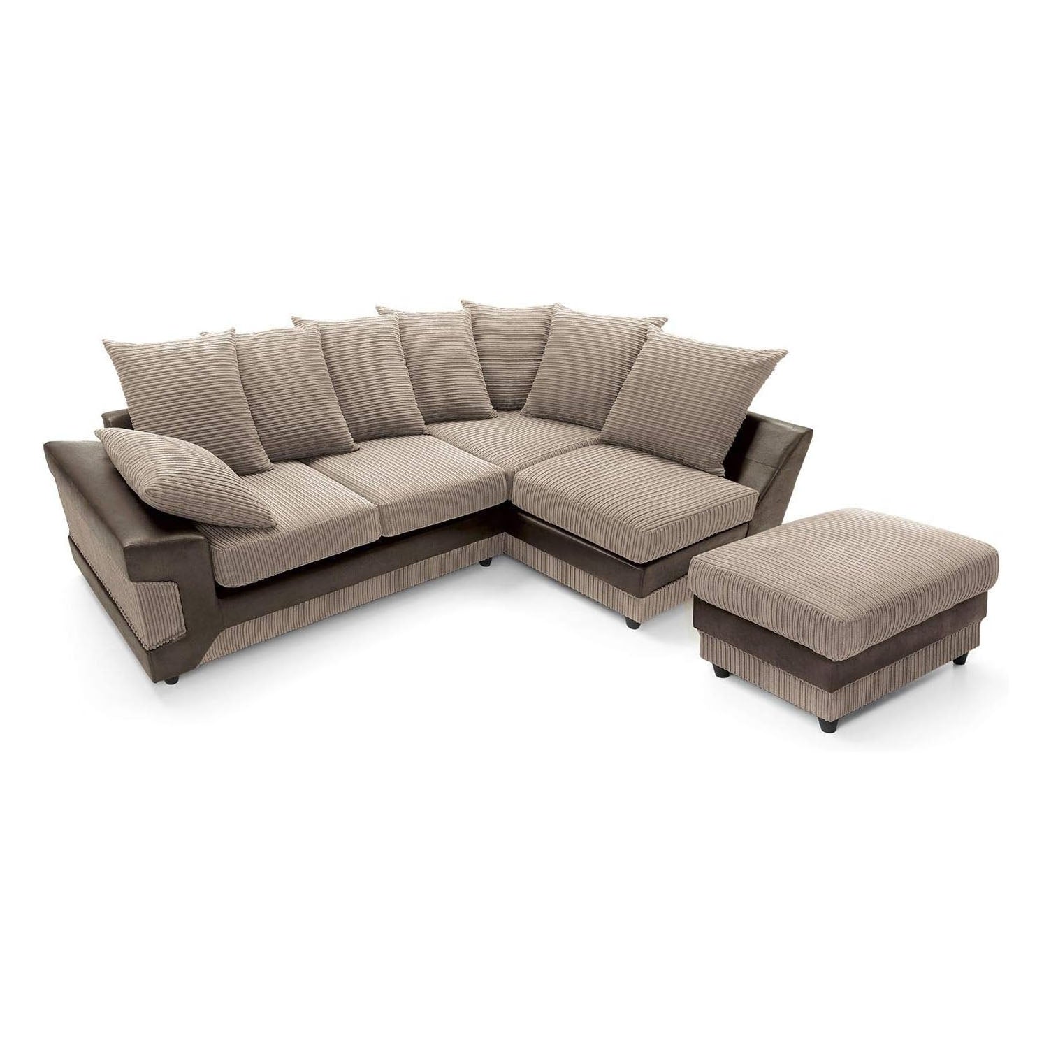 Dino Corner Sofa Brown & Coffee