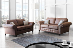Oakland 3 Seater +2 Seater Sofa Set, 2+2, 3+3 Black/Brown/Marble