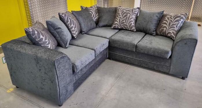 Zina 2 Corner Chenille Fabric Sofa