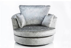 Kingston Crushed Velvet Swivel chair-Arm Chair