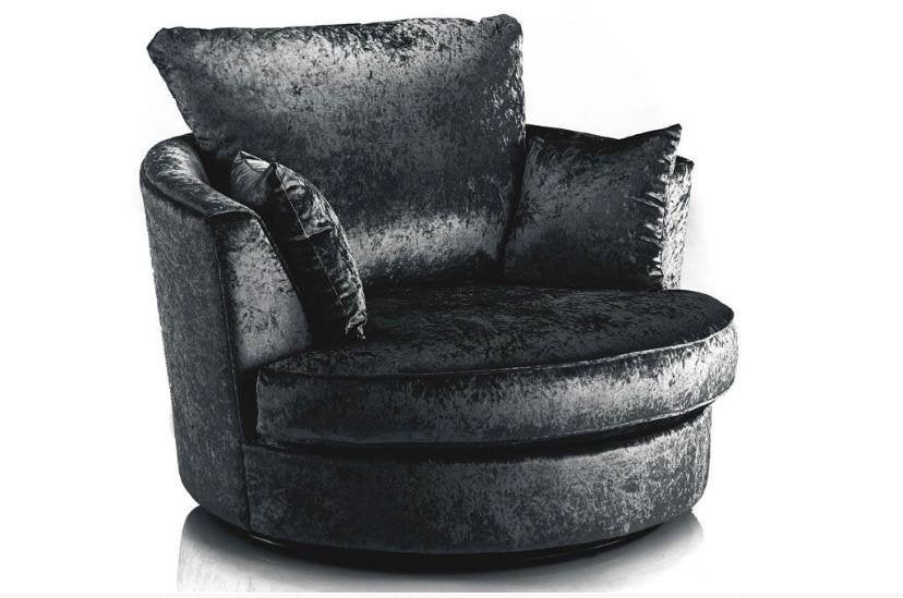Kingston Crushed Velvet Swivel chair-Arm Chair