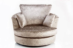 Kingston Crushed Velvet Swivel chair-Arm Chair