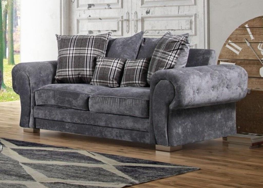 Verona 3 Seater +2 Seater Scatter Back Fabric Sofa Set